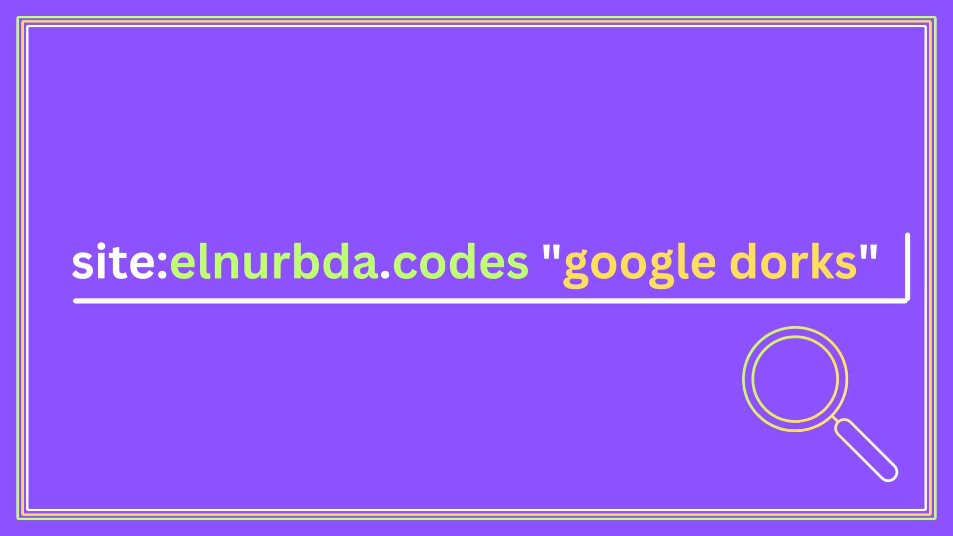 Good Google Dorks