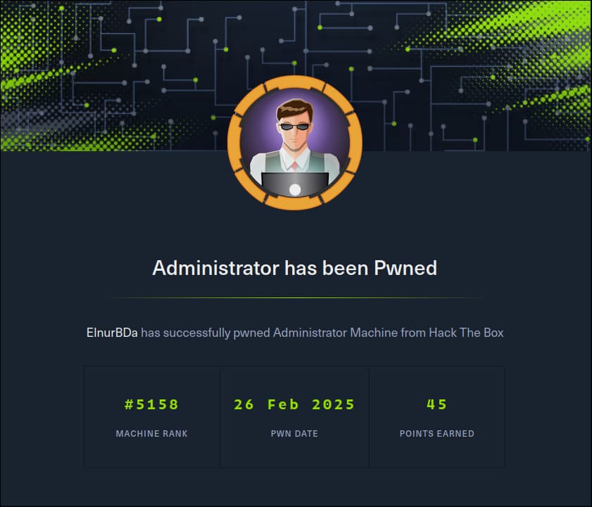 HTB • CTF • Administrator • Write-Up