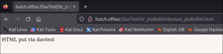 WebDAV file upload test results
