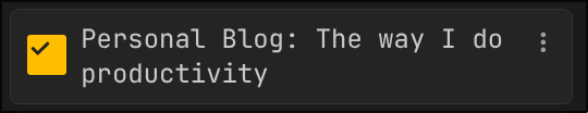 Tick on the task